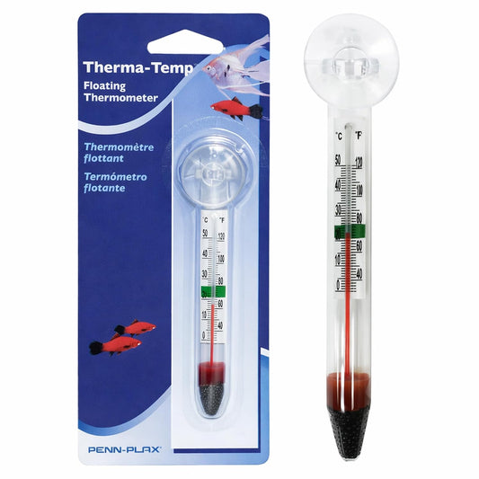 Penn-Plax Therma-Temp Floating Aquarium Thermometer - Multicolor, 4.25 in