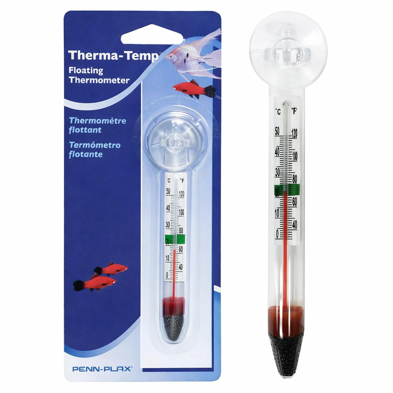 Penn-Plax Therma-Temp Floating Aquarium Thermometer - Multicolor, 4.25 in
