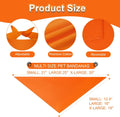 Blank Dog Bandana Orange Large 2PCS, DIY Solid Cotton Triangle Scarf