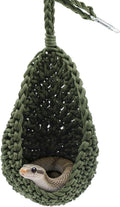 Snake Tank Accessories, Hanging Nylon Woven Hammock for Reptile, Habitat Enrichment Accessories for Snake, Gecko and Oth