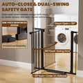 Mumeasy 36" High Extra Tall Dog Gate, 29.6"-40.5" Wide Pressure Mounted Tall Baby Gate for Dog, Auto Close Pet Gate with Door for Stairs,Doorways,House,Black