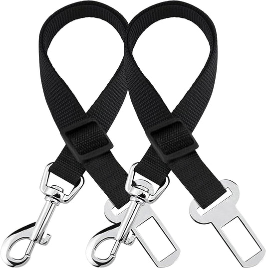 SunGrow Dog Seat Belt for Car, Adjustable Nylon Pet Seatbelt, Supports All Cars, Dog Car Leash Seat Belt, Seatbelt for Dogs, Cats & Ferrets Travel Harness