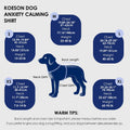 KOESON Reflective Dog Anxiety Vest, Adjustable & Breathable Thunder Jacket for Dogs, Lightweight & Soft Calming Vest for Dogs, Stress Relief Dog Compression Shirt for Thunder, Fireworks, Separation