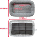 Enjoying Cat Mat Bed 10" x 15" Pet Bed with Pillow Around for Puppy Kitten Curled Sleeping Beds for Carrier/Crate Small Dog Cushion, Anti Skid Bottom, Small