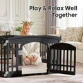 Sweetcrispy Dog Playpen, Plastic Puppy Pet Fence, 8 Panels