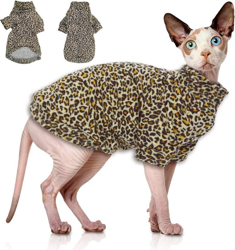 Sphynx Cat Sweater Soft Warm Long Sleeve Fleece for Cats&Small Dogs