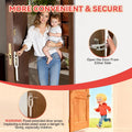 TGIOW Cat Door Latch, 2 Pcs Door Latch for Cats Keep Dogs Out of Litter Box and Food, Cat Door Stopper with 6 Adjustable Straps 2.5-6.5" Wide, Preventing Hand Pinching, Including Door Plate, White