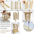 kathson Wooden Hay Feeder Rabbit Less Waste Food Feeding Rack Standing Pet-self Feeding Hay Manager Grass Holder Small A