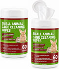 Small Animal Cage Cleaning Wipes, Unscented, 2 Pack 120 Wipes