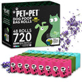 Pet N Pet 720 Counts Lavender Scented, Colorful Poop Bags for Dogs, 41% Plant Based & 59% PE Dog Poop Bags Rolls, Extra Thick Dog Waste Bag, Doggy Bag