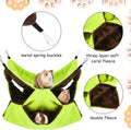 3 Tier Ferret Rat Hammock, Guinea Pig Cage Accessories, Green