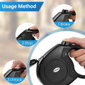 WRSOMIT Retractable Dog Leash, 26 Ft Heavy Duty Pet Walking Leash for Small Medium Large Dogs up to 99lbs, Anti-Slip Handle, 360 ° No Tangle, Nylon Tape, One-Handed Brake