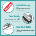 50" Collapsible Stainless Steel Snake Grabber Tool: Multi-Functional Hook, Tongs, Pole, Reacher for Safe Snake Handling 