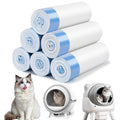 120 Count 26"x11.8" Cat Litter Box Liners Compatible with Fsitego & Fumoi Self-Cleaning Litter Boxes, Heavy Duty Automatic Cat Litter Box Bags with Drawstring, 3-4 Gallons of Capacity