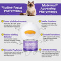 OcePor Cat Calming Diffuser 4 Refill Solutions, 2 Plugs- Cat Pheromones Calming Diffuser Refill, Pheromone Diffuser to Calm Cats, Cat Anxiety Relief