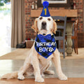 STMK Dog Birthday Party Supplies, Multi Sizes Dog Birthday Hat with Numbers Bandana Bow Tie for Medium Large Dogs Pets