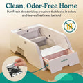 PetCove PurrTek Light Open Top Automatic Litter Box Self Cleaning 5GHz WiFi