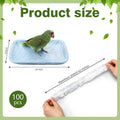 ForraFun 100 Pcs Disposable Bird Cage Liners 34"x22" Clear Plastic Parakeet Liner Bags, Universal Birdcage Liner Bags for Parakeets, Parrots, Finches, Canaries, Cockatiels, Bird Cage Accessories