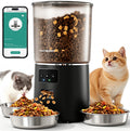 Automatic Cat Feeder for 3 Cats, 6L/25 Cup Cat Food Dispenser with Strong Anti-Jam System, Dual-Effect Desiccant, Smart WiFi App Control Pet Feeder, Automatic Dog Feeder with 10S Recorder