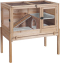 GUTINNEEN Guinea Pig Cages with Anti Chewing Sturdy Plastic Floor and Cool Zinc Plate, Indoor Rabbit Hutch with Hideout 