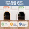 Purrfect Portal Purrfect Arch Interior Pet Door - No-Flap, Open Arch Design, Fits Pets Up to 20 lbs, Easy DIY Setup, No 