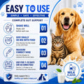 No More Parasites in Cats and Dogs- Dewormer for Cats & Dogs - Milk Flavor120ml/4oz in Glass Botttle with 3ml Dropper- M