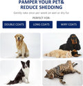 WePet Grooming Rake for Dogs & Cats, Double-Sided Deshedding Brush, Extra-Wide Dematting Tool, Slicker Comb for Undercoa