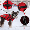 Gyuzh Dog Coat with Harness Puppy Coats Small Dog Harness Jacket Winter Waterproof Jackets for Smal Medium Large Dogs
