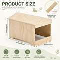 2 Pcs Wooden Rabbit Nesting Box 16 x 11 x 11in Hideout for Hutches and Pens