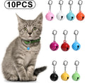 Amabro Pet Bells for Cat Dog, 10 PCS Cat and Dog Round Bells for Collar