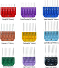 Professional Animal Stainless Steel Attachment 9 Color Guide Comb Set,Compatible with Andis, Oster A5, Wahl KM Series Cl