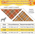 Vivifying Fall Dog Bandana, 2 Pack Plaid Dog Scarf with Tassels Edges, L