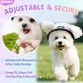 Dog Sun Hat with UV Protection, Breathable Pet Hat with Ear Holes and Adjustable Chin Strap, Sun-Blocking Inner Layer, Summer Outdoor Cap for Small & Medium Dogs and Cats (Purple, Small)