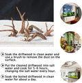 Hamiledyi 7-10in Natural Aquarium Driftwood 2PCS Large Reptile Spider Wood Ornament Assorted Branches Natural Driftwood 