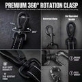 3-in-1 Hands Free Double Dog Leash with Detachable Pouch,Waist Dog Leash for 2 Dogs with Reflective Stitches 4 Comfortab