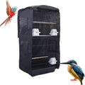 SYOOY Bird Cage Cover Good Night Birdcage Cover Universal Blackout Bird Parrot Cage Cover Durable Washable for Parakeets Lovebirds Budgies Macaw Conure Square Cages - Black
