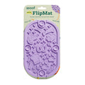 WOOF FlipMat Mini- Easy-to-Clean Lick Mat for Small Dogs & Travel - Slow Feeder Mat with Double-Sided-Non-Slip Design - BPA-Free Silicone - Lick Mat - Interactive Dog Toys - Lavender