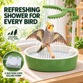 Automatic Parakeet Bird Bath with Pump, Large Running Water Parrot Shower