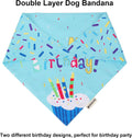 ADOGGYGO Dog Birthday Hat, Blue Birthday Boy Bandana with Bow Tie