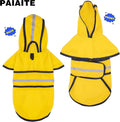 Paiaite Dog Raincoat: Hooded Slicker Poncho, Durable Waterproof Jacket with Reflective Stripes for Safety, Convenient Le