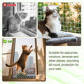 Cat Netting Balcony Netting for Pets(3 * 6m) Anti-Fall Fence Net Dog Fence Nets Transparent Nylon Pet Mesh Fence Balcony