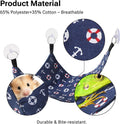 Bearded Dragon Hammock Swing, Hanging Reptile Bed Lounger for Lizard Terrarium Gecko, Suction Cup Tank Accessory for Gla