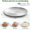 WROSWT 304 Stainless Steel Cat Bowls, 6.7 Inch Extra Wide Shallow Cat Plates for Whisker Fatigue Relief, Metal Kitten Fe