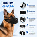 Dog Muzzle, Soft Air Mesh Muzzles for Medium Sized Dogs, Breathable Dog Mussels for Scavenging Biting Licking & Barking,