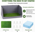 Dog Potty Tray with High Walls and Artificial Grass, 32" x 21"x 16"