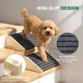 TIMHAKA 2 Pack Dog Ramp for Stairs, Upgraded Widened Non-Slip Dog Stairs for Small Medium Dogs, Wooden Pet Steps for Sta