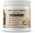 High Quest Skin & Coat Dog Supplement – Salmon Oil, Omega 3, Biotin Soft Chews, Shedding Support for All Breeds (+6 Months Old) - 60 Chews