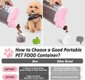 ODOMU Dog Cat Food Storage Container, Pet Food Container Airtight with Large Spout & Cup, BPA-Free Plastic Food Dispenser for Pet Food, Bird Seed, Rice, Flour - Pink 2.5-5lb (1 pack)