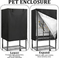 CebraBounze Bird Cage Cover 35"x25"x47" Heavy Duty Waterproof Bird cage Covers for Night, Zipper Panel Blackout Birdcage, Good Night Enclosure for Parakeet, Parrot, Cockatiel and More Finches