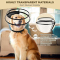 Dog Cone Collar for After Surgery,Transparent Dog Cones Alternative for Small Large Medium Size Dogs,Adjustable Depth Pe